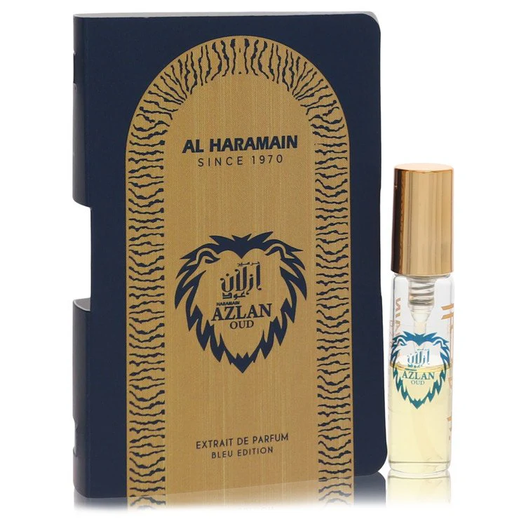 Al Haramain Azlan Oud Bleu by Al Haramain Vial (sample) .06 oz for Men