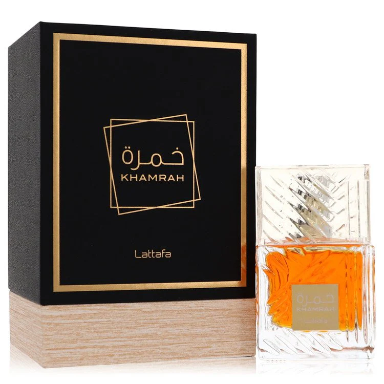 Lattafa Khamrah by Lattafa Eau De Parfum Spray (Unisex) 3.4 oz for Men
